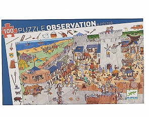 Пазл и игра на наблюдательность Замок-форт – 100 деталей (Djeco, 07503k)